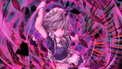 Dress Knives red eyes gloves anime girls maids touhou izayoi 