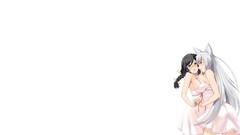 Dress lesbians glasses kissing