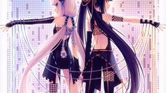 Dress long hair anime girls animal ears hair ornaments original 