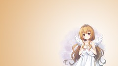 Dress long hair anime girls brown eyes brunettes toradora 