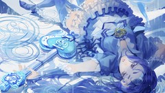 Dress long hair anime girls lying down Suite Precure