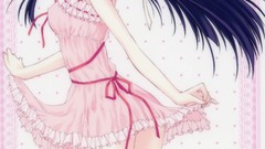 Dress long hair blue