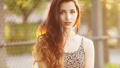 Dress long hair brunettes emily rudd Chain Link Fence upscaled