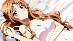 Dress long hair brunettes sword art online yuuki asuna