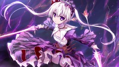 Dress long hair itsuki purple eyes underwear panties twintails 