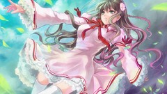 Dress long hair seifuku rewrite thigh highs