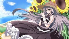 Dress long hair Sunflowers