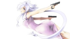 Dress long hair white