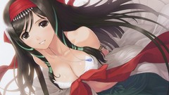 Dress navel bows smiling long hair brown eyes black hair tony 