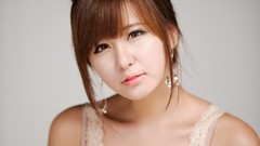 Dress neck asians models Korean Ryu Ji Hye