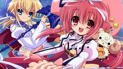 Dress pink hair blue eyes nanatsuiro drops Sumomo capes