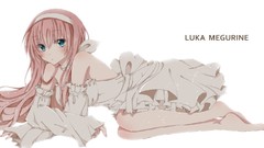 Dress pink hair blue eyes vocaloid megurine luka Simple 
