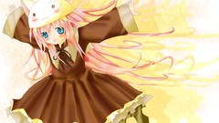 Dress pink hair long hair anime girls blue eyes vocaloid 