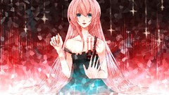 Dress pink hair vocaloid megurine luka