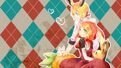 Dress rabbits blondes blue eyes short hair vocaloid kagamine 