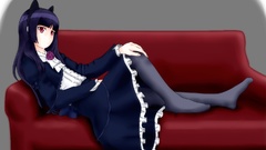 Dress red eyes anime girls animal ears gokou ruri ore no imouto 