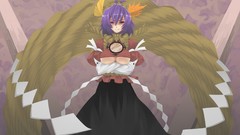 Dress red eyes anime girls touhou purple hair yasaka kanako 