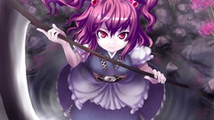Dress red eyes scythe touhou onozuka komachi redheads Shinigami 