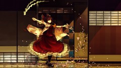 Dress Ribbons red dress reflections houses bows long hair brown 