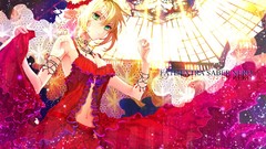 Dress saber blondes green eyes fate series Fate/EXTRA Saber 