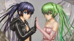 Dress scars navel gloves coat chains hoodies long hair anime 