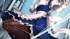 Dress short hair braids touhou izayoi sakuya