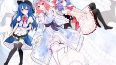 Dress tie hats Vampires red eyes bows shirts skirts blush blue 