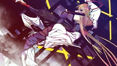 Dress Umbrellas hats fans blondes long hair touhou yakumo 