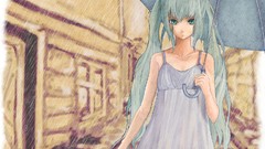 Dress Umbrellas hatsune miku vocaloid