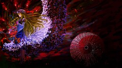 Dress Umbrellas red eyes blondes long hair anime girls touhou 