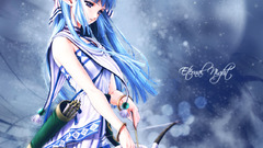 Dress weapons blue hair