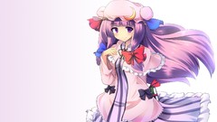 Dress white background hats Ribbons long hair anime girls 