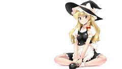 Dress white background hats sitting blondes smiling long hair 