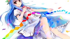 Dress white background red eyes blue hair anime girls touhou 