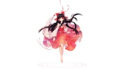 Dress white background red eyes long hair anime girls hakurei 