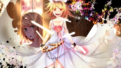 Dress white Ribbons kagamine