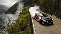 Drift roads Red Bull racing cars Hyundai Genesis Coupe