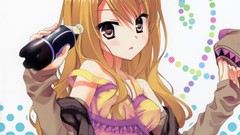 Drinks Bunnies muririn orange hair thigh highs Karina Lyle