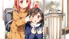 Drinks Ribbons coat stockings skirts scarfs blush long hair 