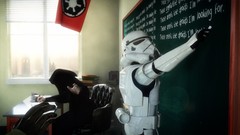 Droids star wars school Droid teachers Storm Trooper chalkboards