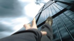 Drop-out-of-high building hand game