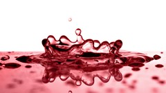 Drops red liquid juice splashes digital art