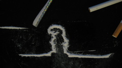 Drugs powder Cocaine Cigarettes