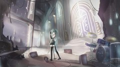 Drums anime girls hatsune miku vocaloid