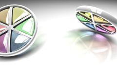 Dual citrus abstract graphic