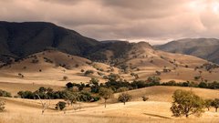 Dual Landscapes hills clouds