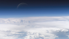 Dual Monitor clouds moon