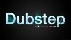 dubstep Music digital art Typography Simple Background cyan