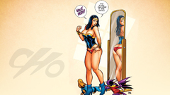 Ducks Dogs Wonder Woman comics mirrors dc comics cosplay 