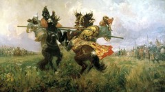 Duel historic battles traditional art Avilov Mikhail